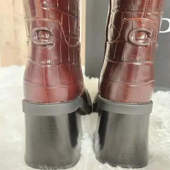 Women's Coach Boot Sculpted C Tall Maple NWT 6 - Picture 8 of 15